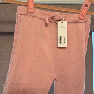 Heart knit detail pants